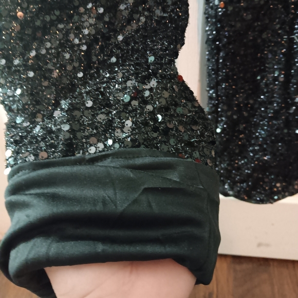 XPLUSWEAR Sequin off the shoulder Jumpsuit - Picture 5 of 7